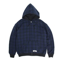 YARDSALE / REVERSIBLE HOOD (BLACK/INDIGO)