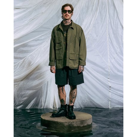 BRAIN DEAD | MILITARY SHIRT JACKET(ARMY)