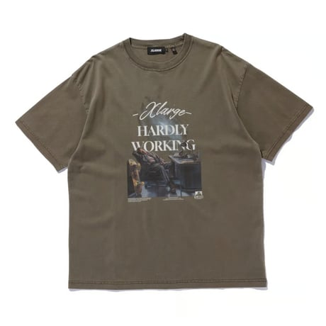 XLARGE | HARDLY WORKING S/S TEE(BROWN)
