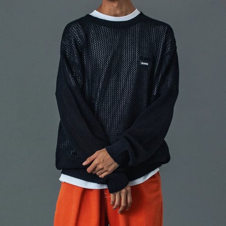 XLARGE | MESH SWEATER(BLACK)