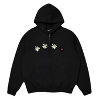 LABROS / 4 Daisies Terry Zip Up Hoodie (Black)