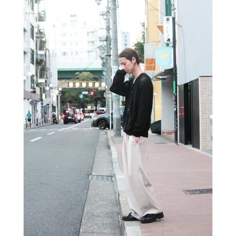 BE-SHARE |Stripe Holiday slacks(BEIGE)