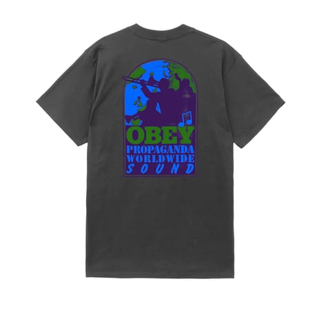 OBEY |WORLDWIDE SOUND CLASSIC T-SHIRT(VINTAGE BLACK)
