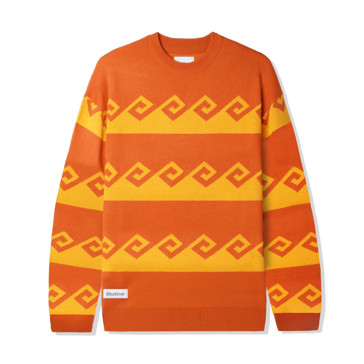 Butter Goods|Waves Knit Sweater(Burnt Orange) |...