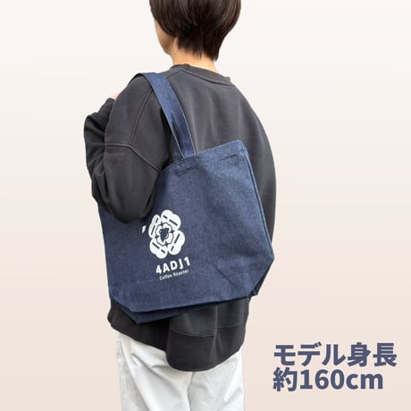 ロゴ入りデニムトートバッグ（厚手）
