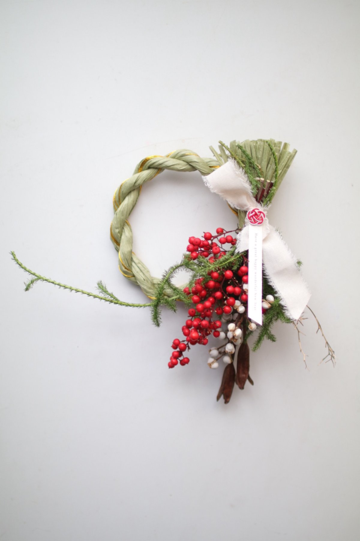 23. 2026 南天 福を呼ぶしめ縄リース | 草花のある暮らし atelier Kanon