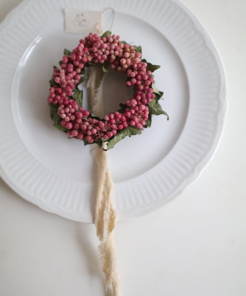 reo様ピンクペッパーベリーのハーフリース