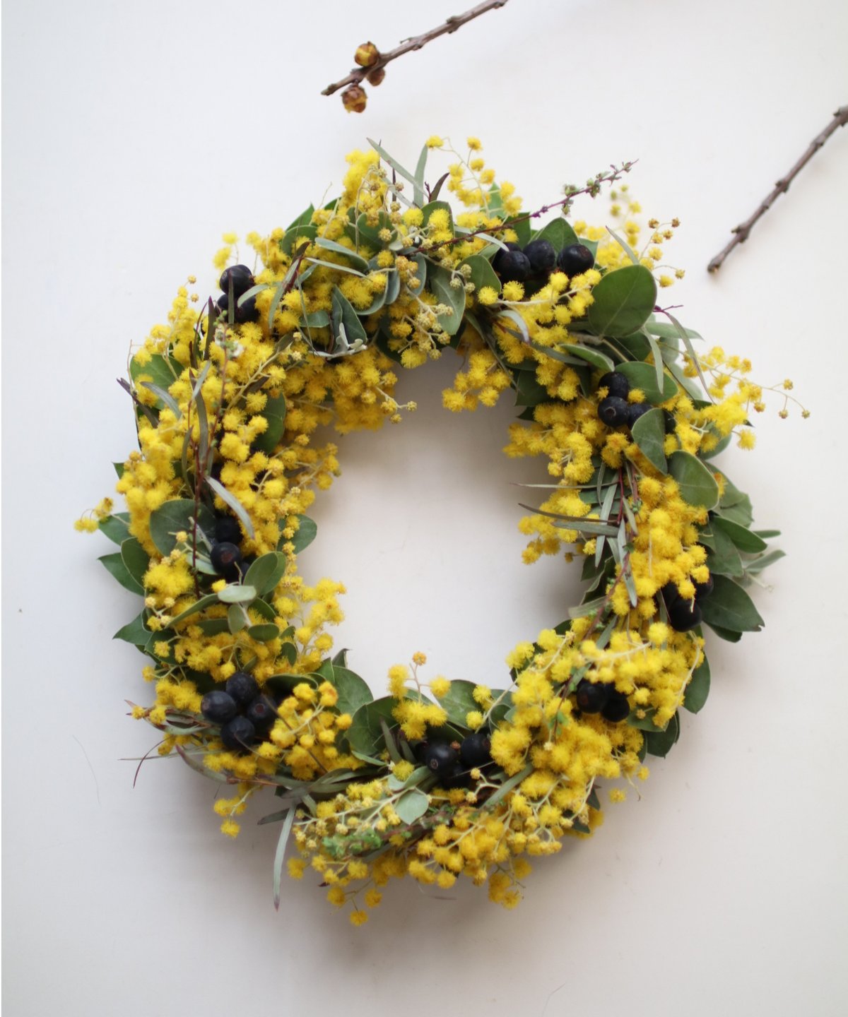 No.7. 春を待つリース ミモザ | 草花のある暮らし atelier Kanon