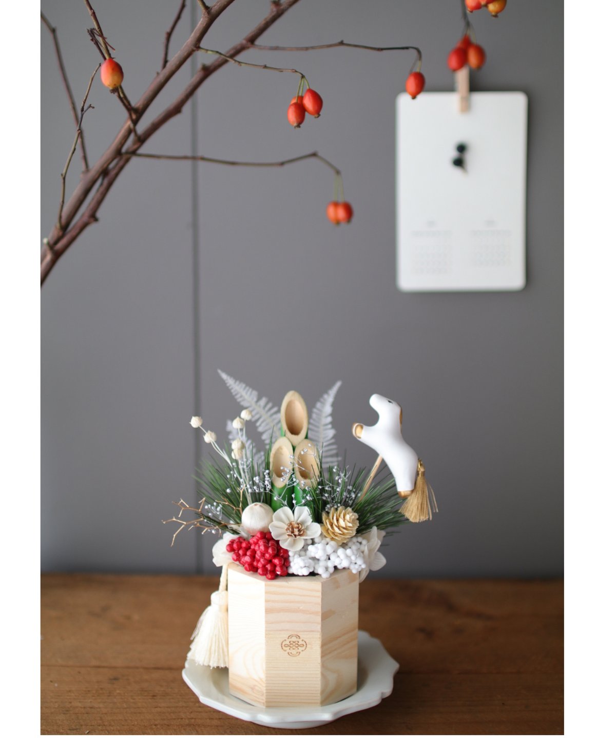 3. 2026 門松アレンジ 梅 | 草花のある暮らし atelier Kanon