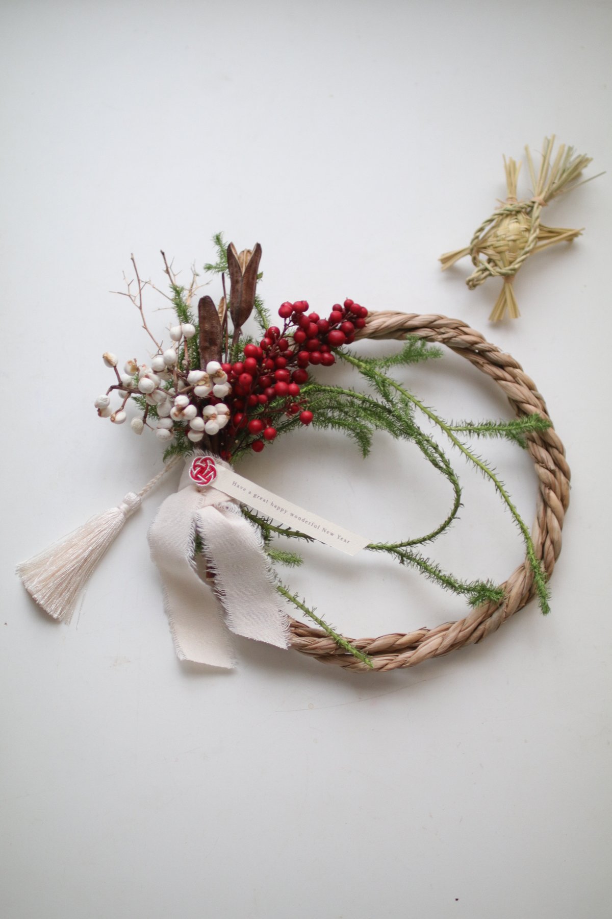 35. 2026 南天 福を呼ぶしめ縄リース | 草花のある暮らし atelier Kanon