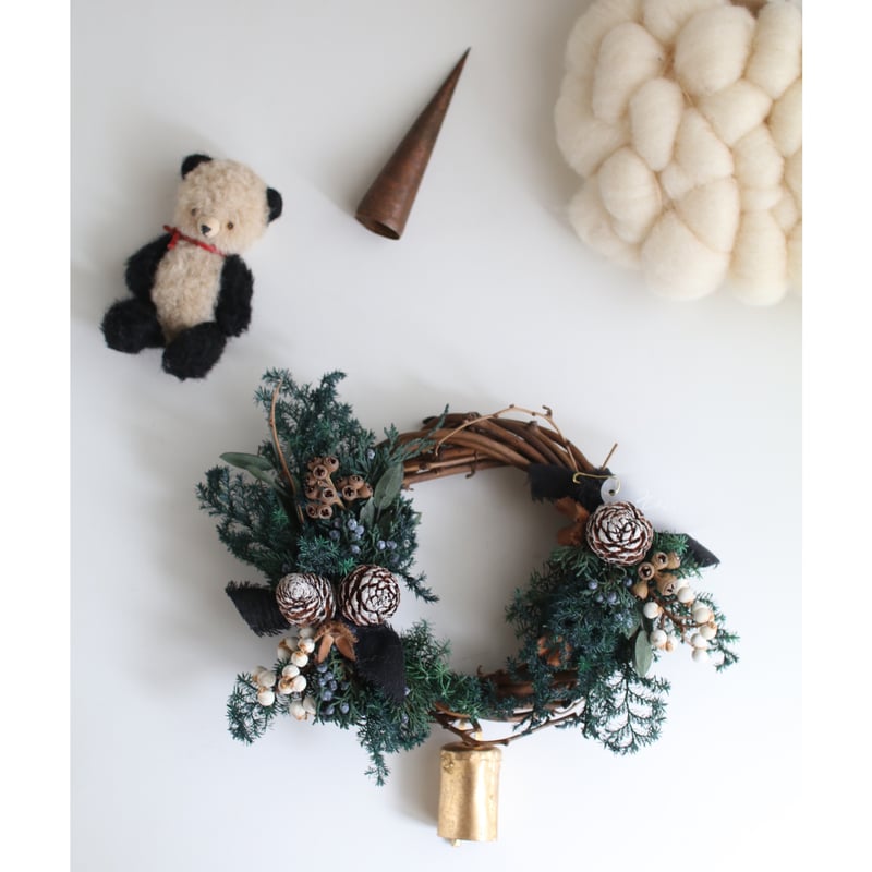 あかねこのは　三日月リース257(クリスマス) あかねこのは様専用 三日月リース257(クリスマス) a. Noël