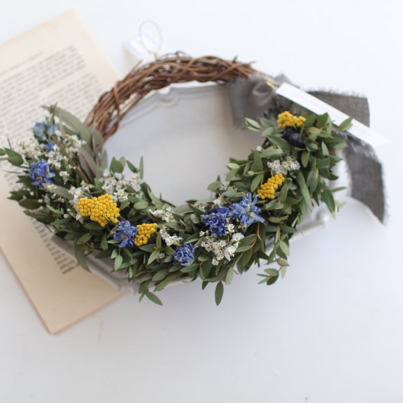 春宵〜ラナンキュラスとユーカリのリース〜