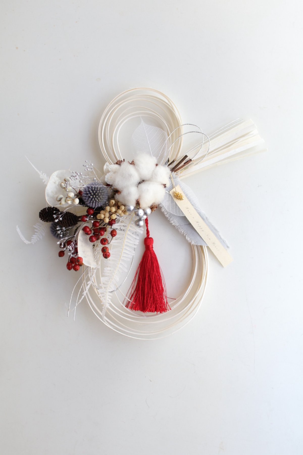 しめ縄リース お正月飾り ナチュラルインテリア 2way Natural＊しめ縄飾りしめ縄リースドライフラワー2way しめ縄リース