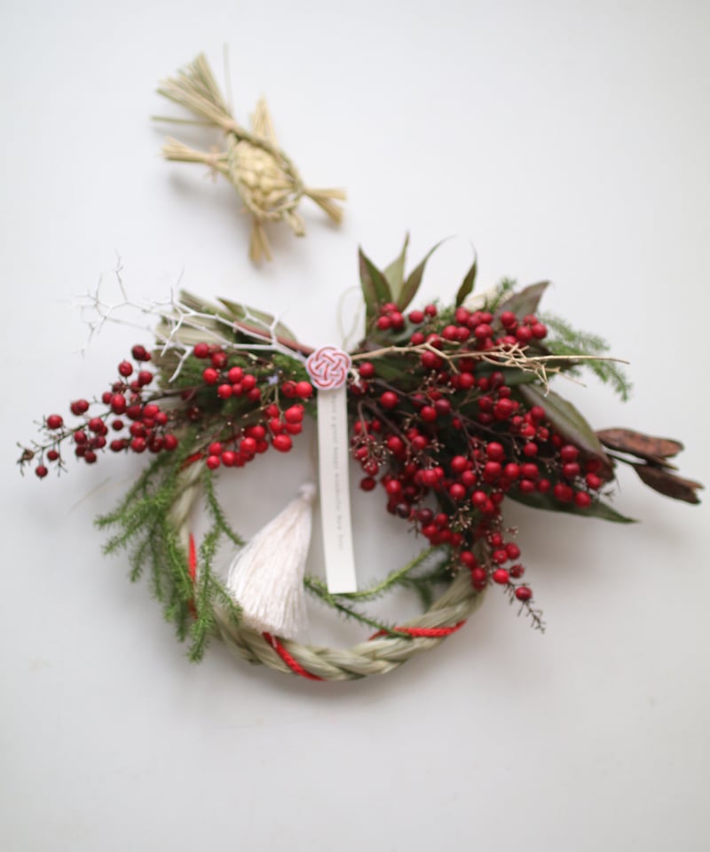 37. 2026 南天 福を呼ぶしめ縄リース | 草花のある暮らし atelier Kanon
