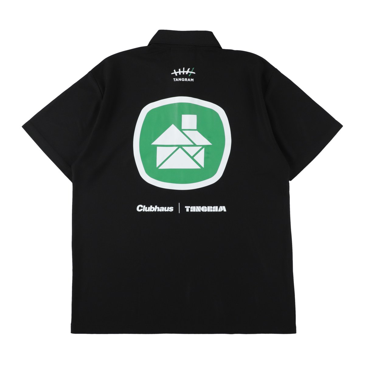 【美品】CLUBHAUS×TANGRAM POLO SHIRTS タングラム　L ○CLUBHAUS×TANGRAM 5th Anniv. Polo - Black | CLU