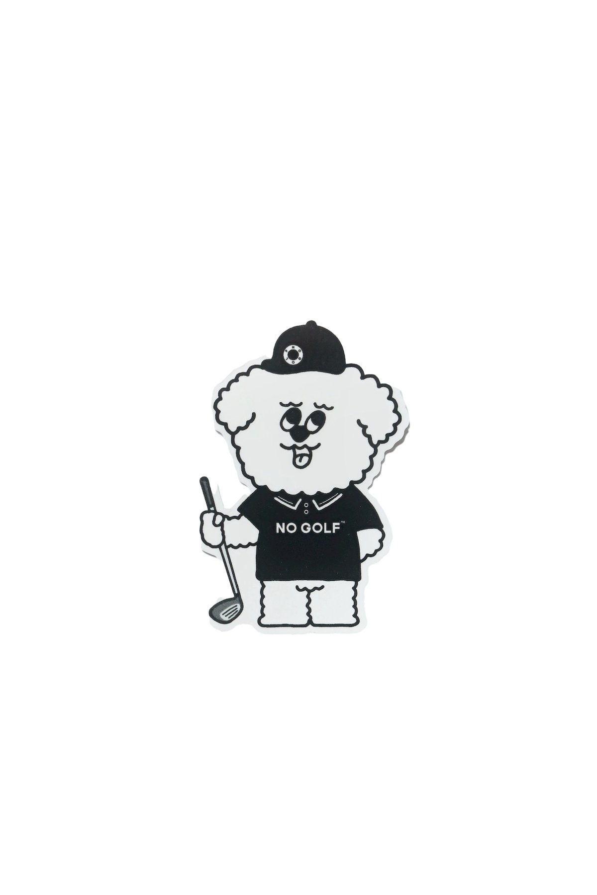 エヌオくんミニステッカー NO GOLF Ver - Black | CLUBHAUS | ク