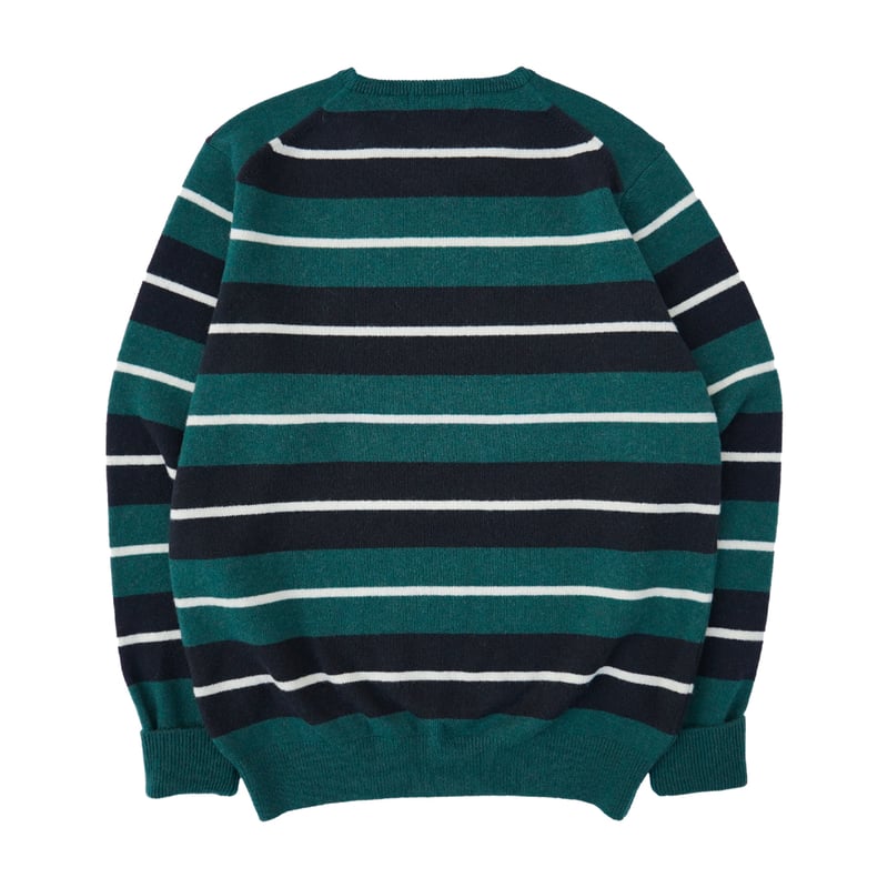 CLUBHAUS L/S Crewneck Knit - Green/Navy/White |