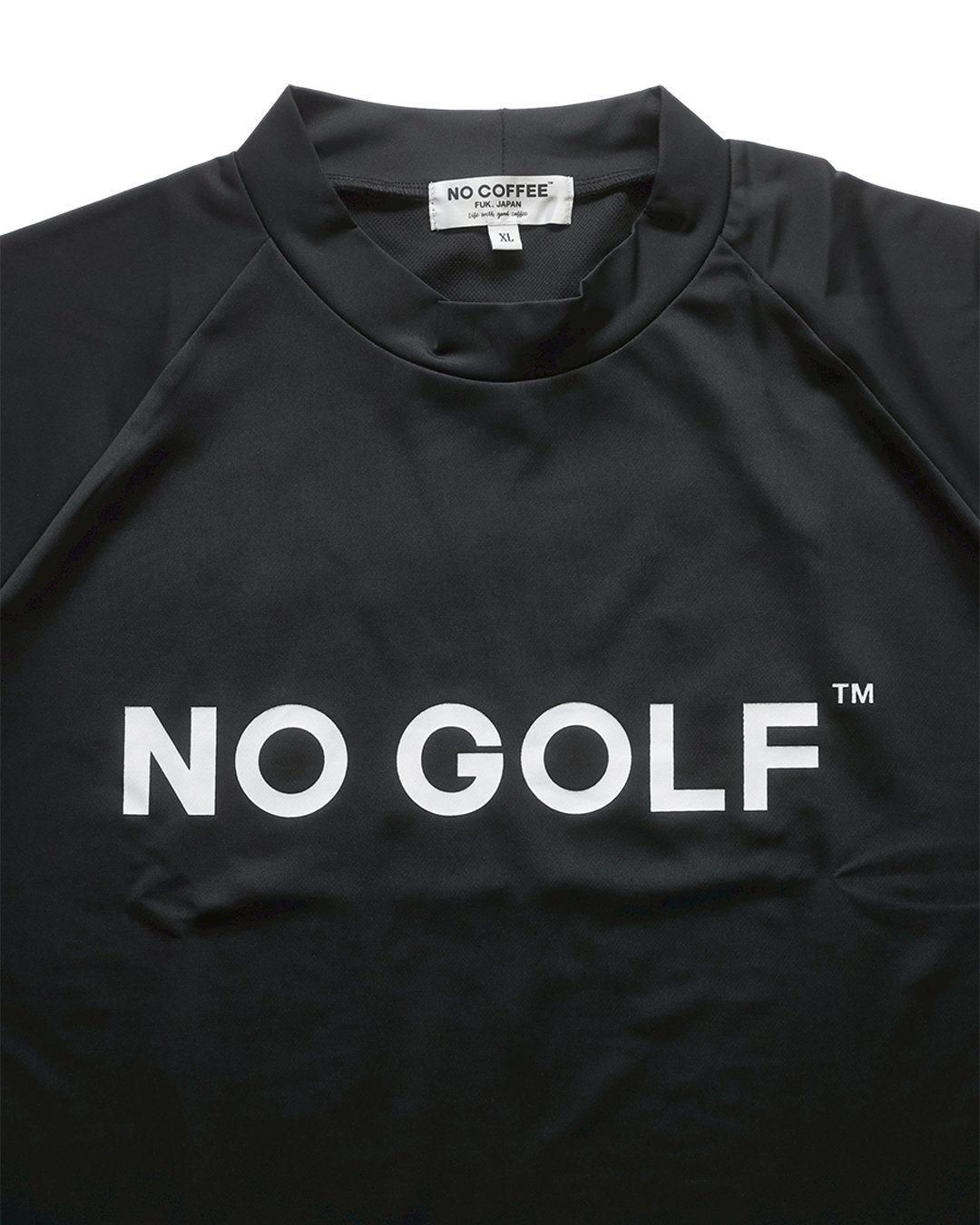 NO GOLF MOCK NECK SS COOLPASS - Black | CLUBHAU