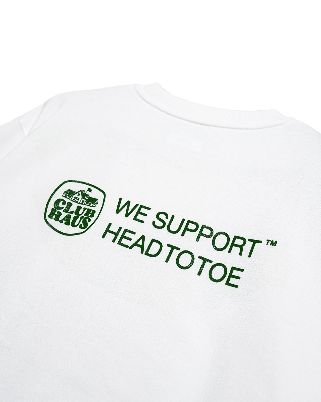HllT × Clubhaus Crew Sweat Lite - White | CLUBH