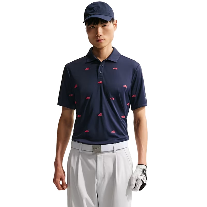 Nike Par Dri-FIT S/S Polo - College Navy/Hot La