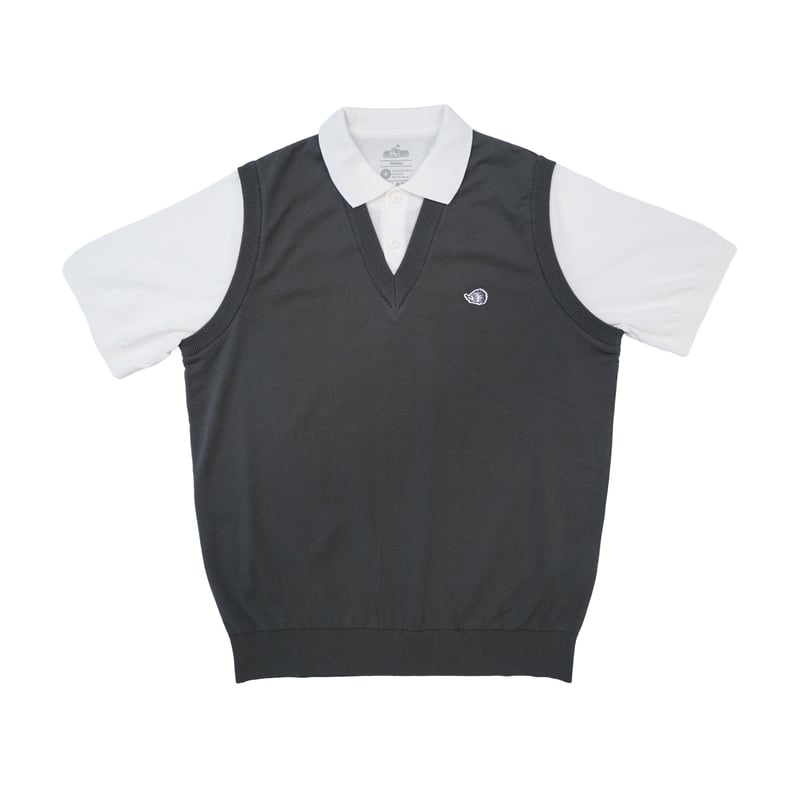 CLUBHAUS Fake layered Vest + Polo - Grey | CLUB