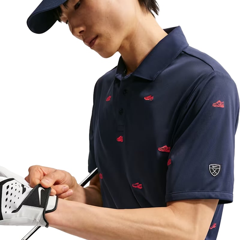 Nike Par Dri-FIT S/S Polo - College Navy/Hot La