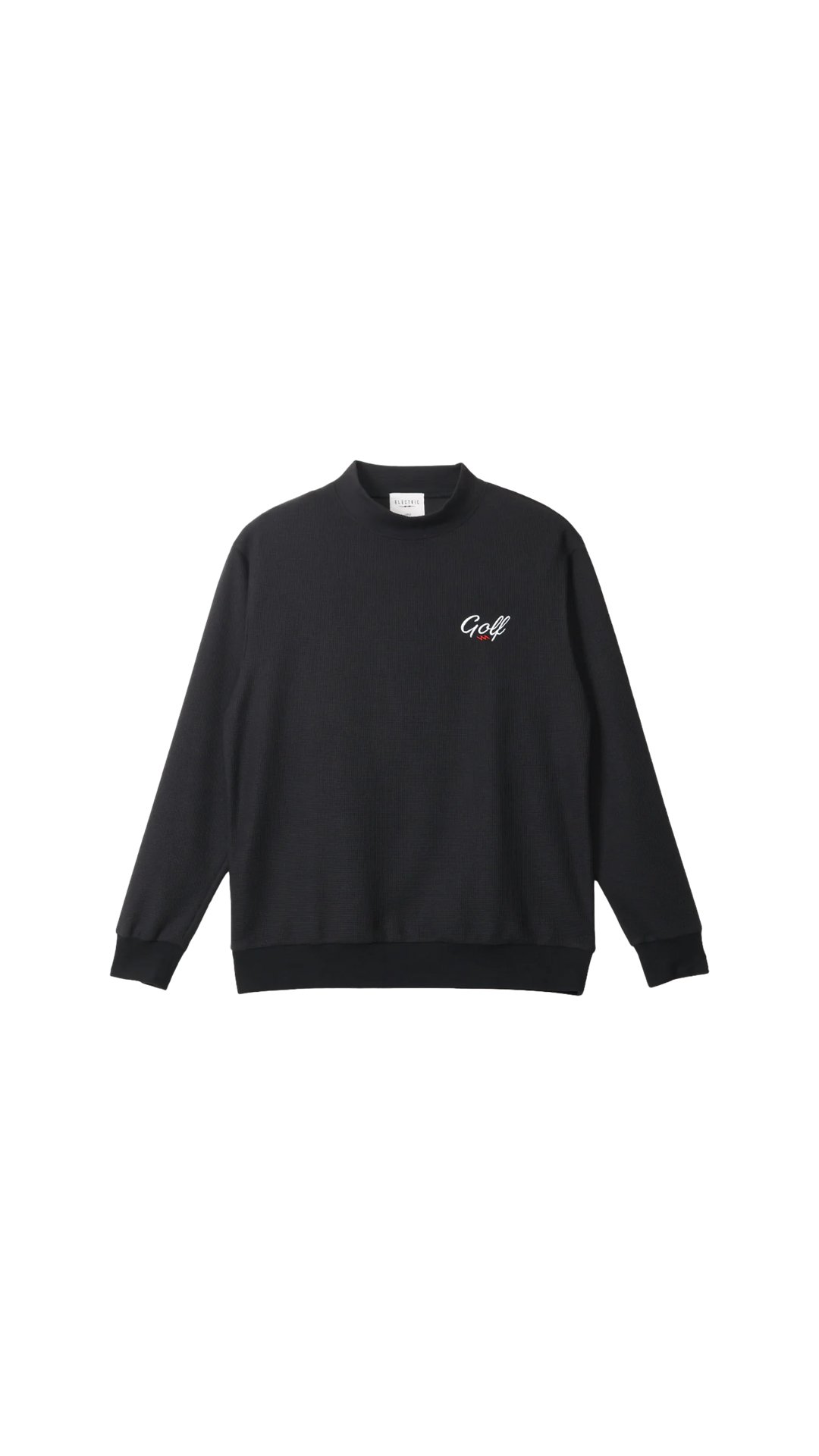 ELECTRIC GOLF LOGO MOCK NECK BLACK Lサイズ ELECTRIC Golf Logo Embroidery Mock Neck Thermal