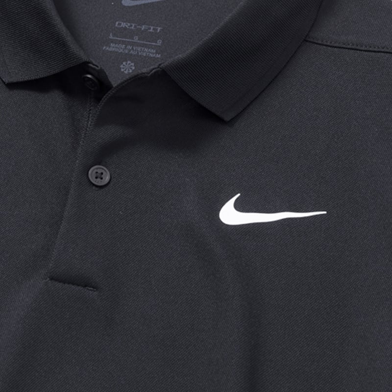Nike Dri-FIT Victory L/S Golf Polo - Black | CL