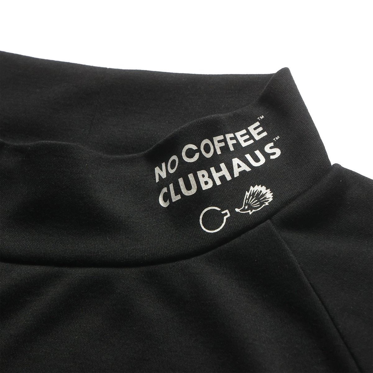 NO COFFEE × CLUBHAUS MOCKNECK S/S 黒