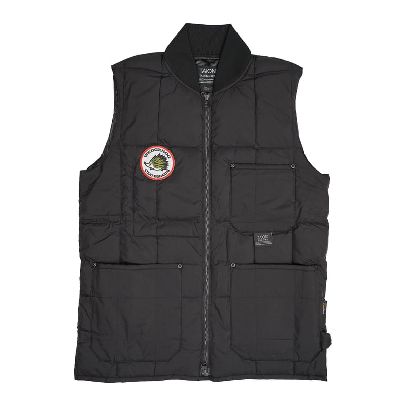 TAION W-Zip DownVest CLUBHAUS Custom - Black |
