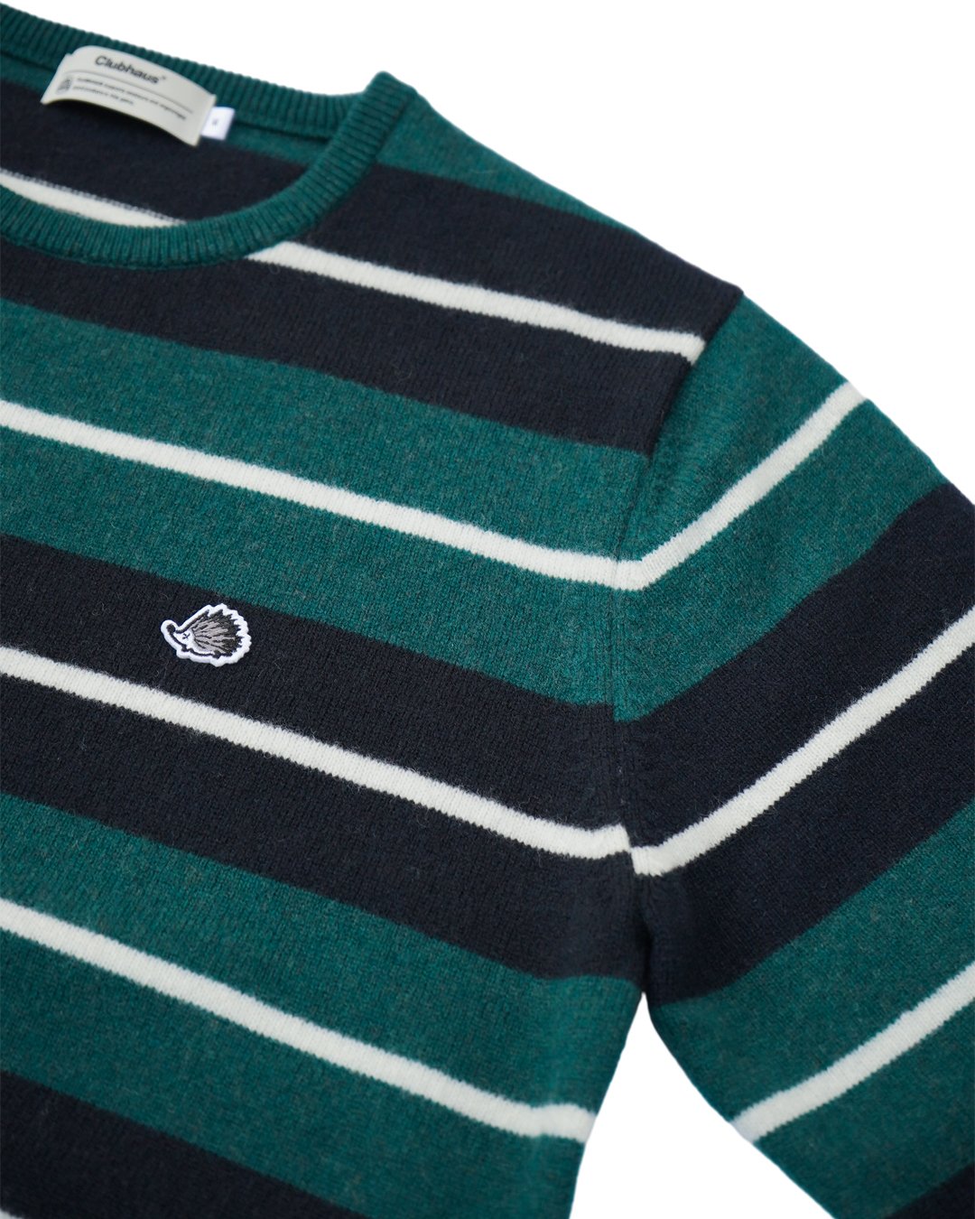 CLUBHAUS L/S Crewneck Knit - Green/Navy/White |