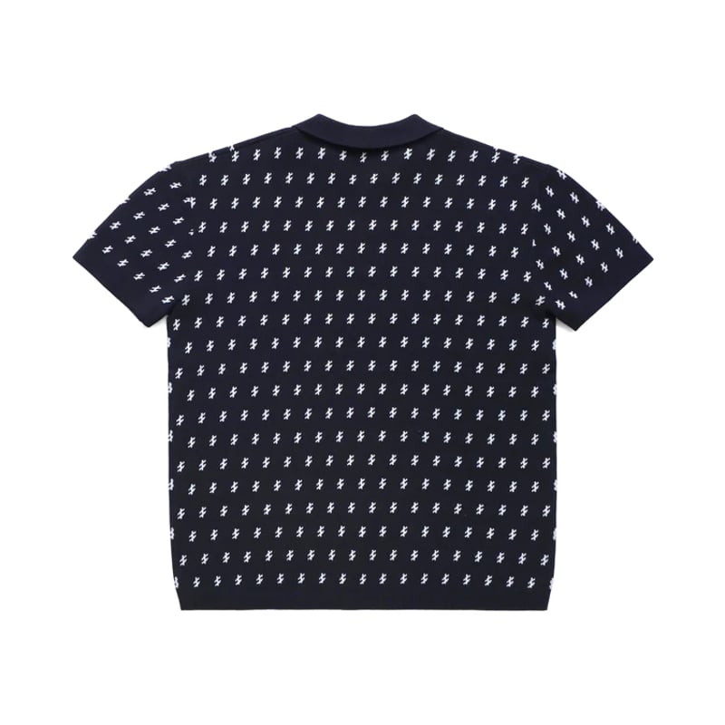 Metalwood Crossline Knit Polo - Navy | CLUBHAUS 