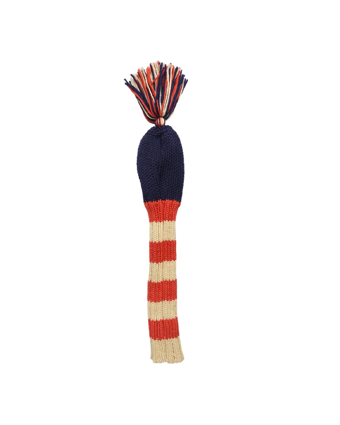 SSC x Clubhaus Knit Headcover - Navy/Orange Red