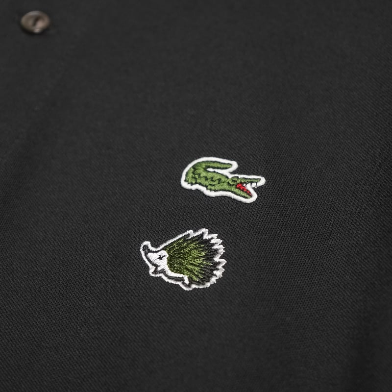【即完‼️】クラブハウス clubhaus✖️ラコステ ポロシャツ Ｌ CLUBHAUS x Lacoste L.12.12 Light Polo - Black |