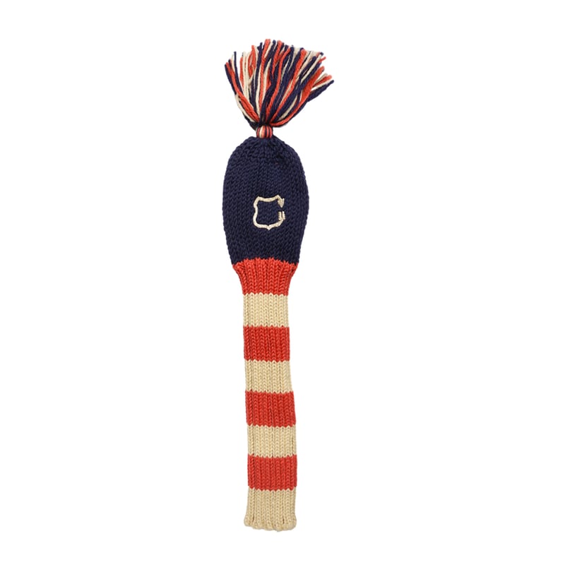 SSC x Clubhaus Knit Headcover - Navy/Orange Red