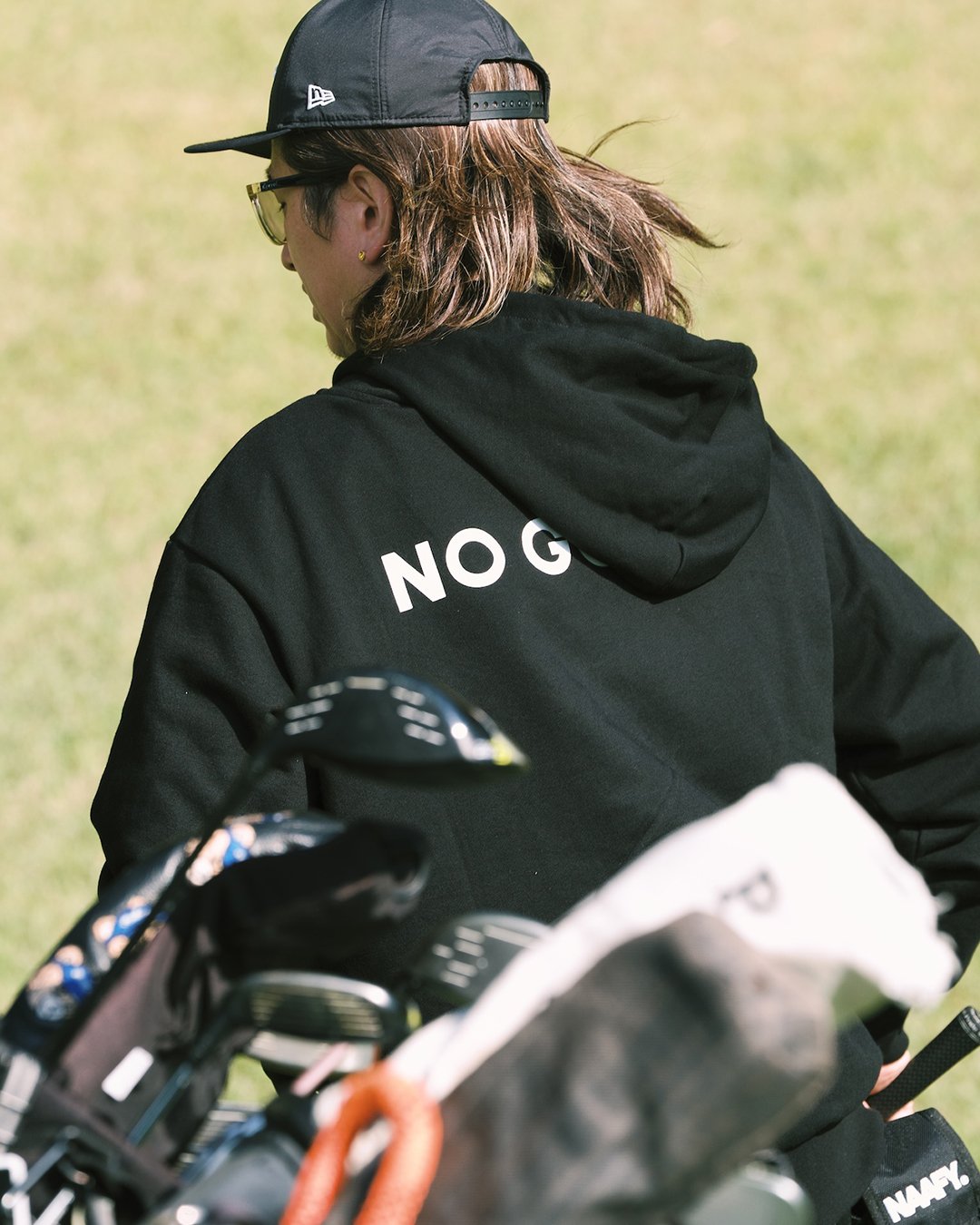 NO GOLF ZIP HOODIE - Black | CLUBHAUS | クラブハウス