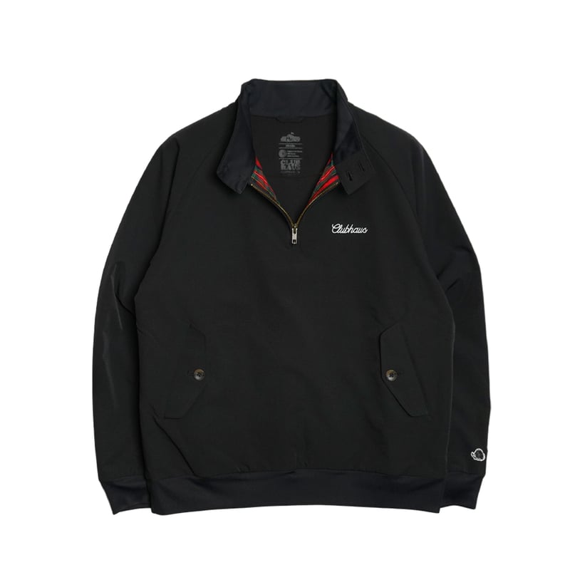 Clubhaus × GOLF OUT別注 コーチジャケット ブラック L CLUBHAUS C9 1/4Zip Swingtop - Black | CLUBHAUS