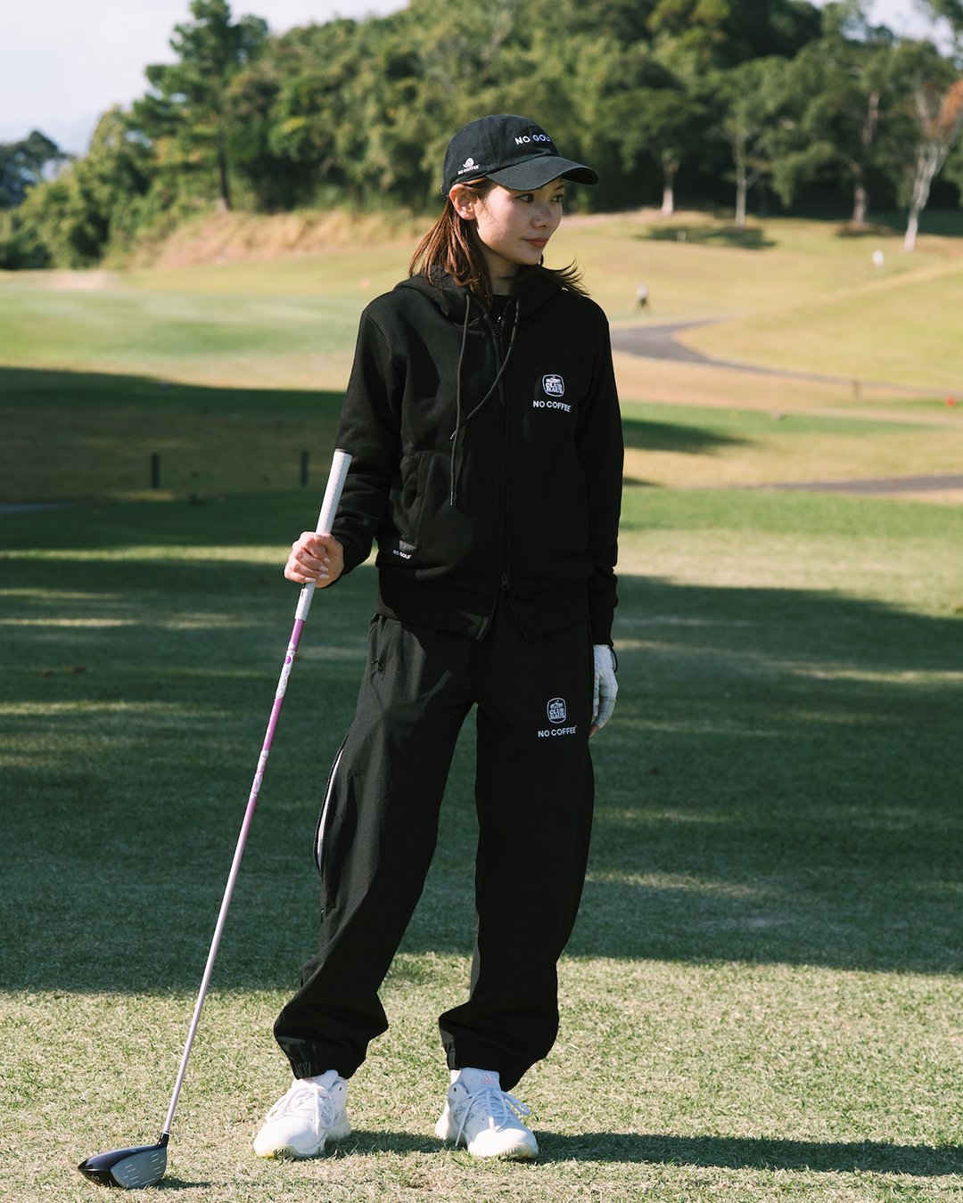 NO GOLF ZIP HOODIE - Black | CLUBHAUS | クラブハウス