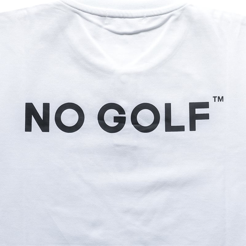 NO GOLF HENRY NECK POLO SHIRT SS COOLMAX - Whit