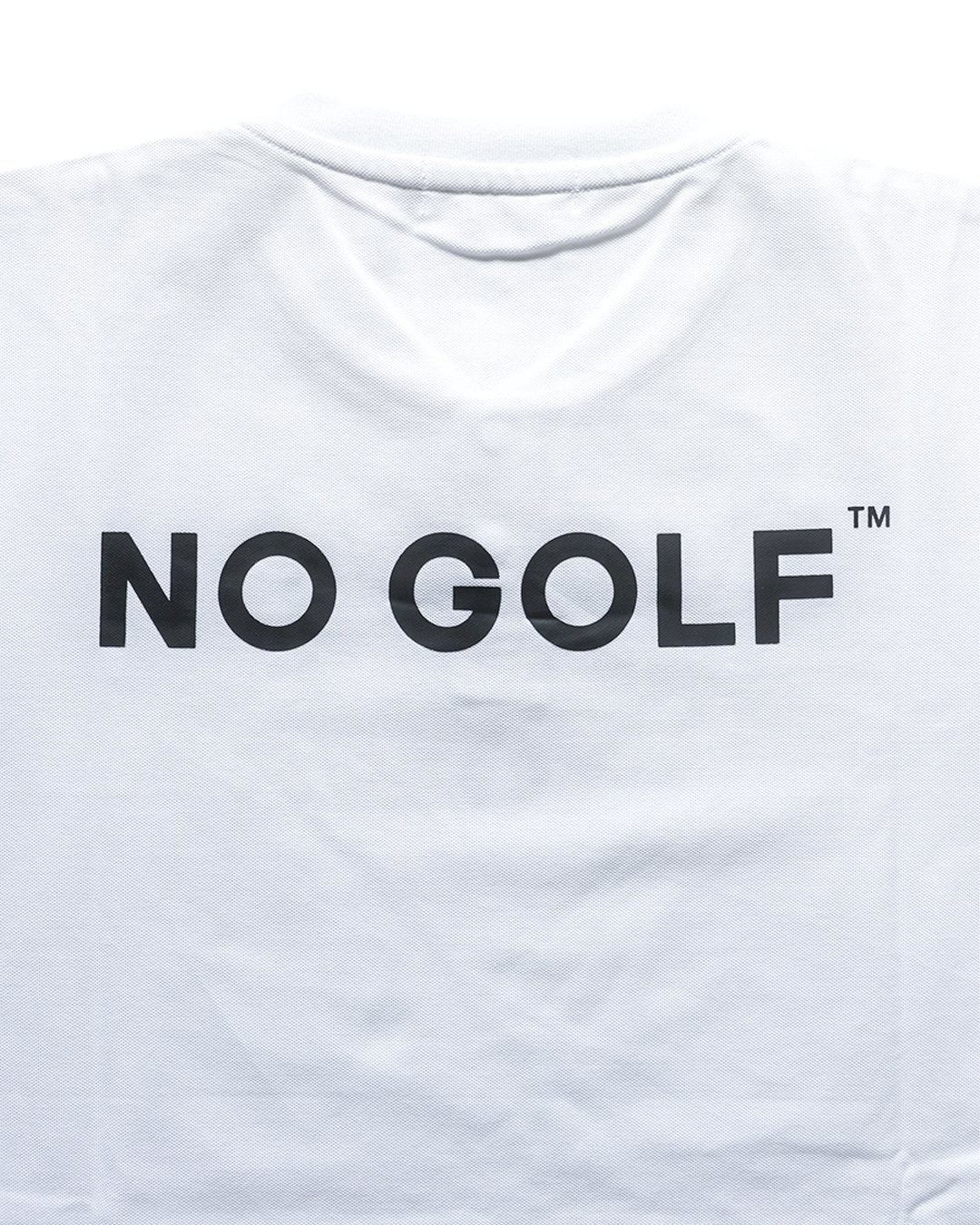 【ホワイト M】NO GOLF HENRY NECK POLO SHIRT NO GOLF HENRY NECK POLO SHIRT SS COOLMAX - Whit