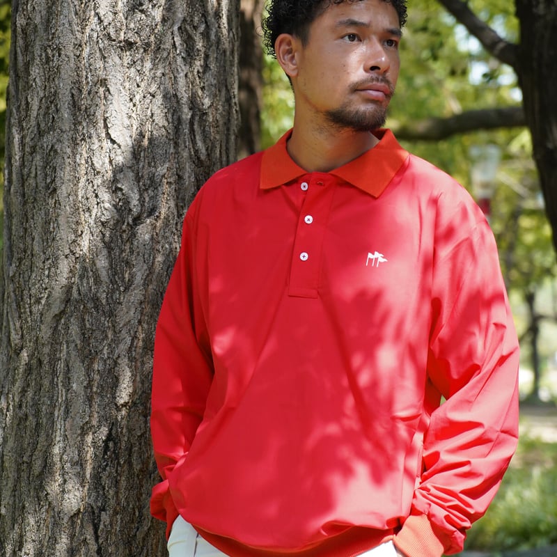 CLUBHAUS Flagship Nylon Polo - Red Mサイズ