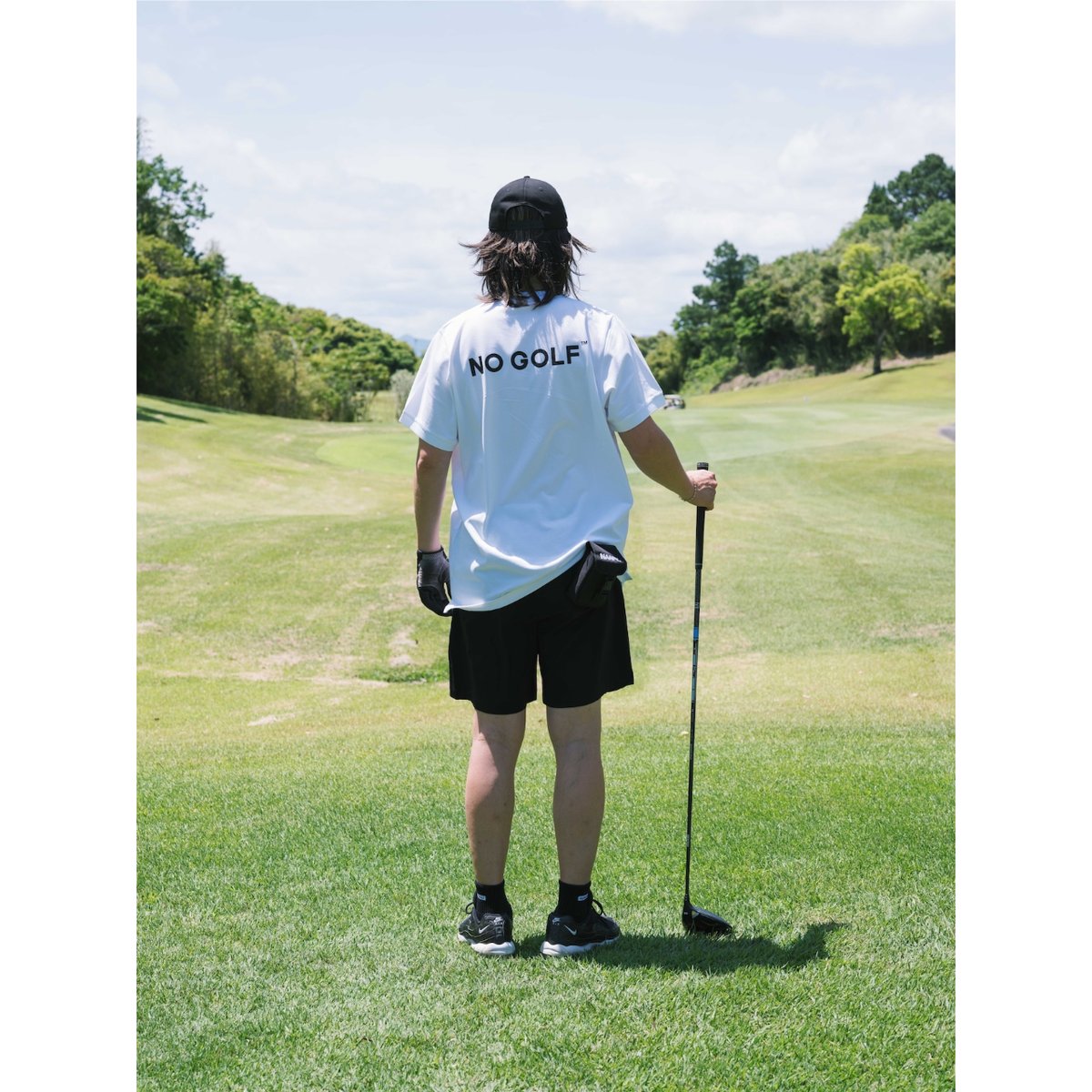 NO GOLF HENRY NECK POLO SHIRT SS COOLMAX - Blac