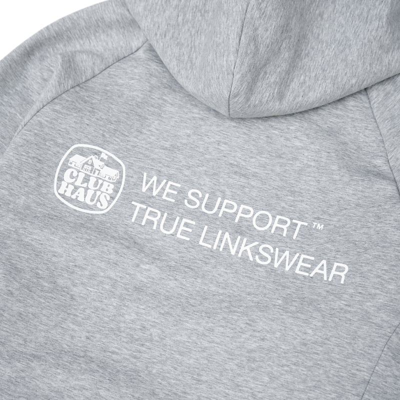 CLUBHAUS × TRUE Linkswear Hoodie - Heather Gray