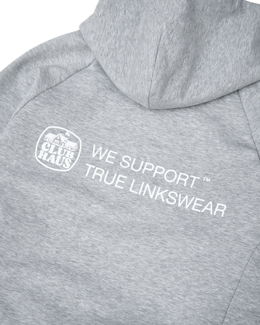 CLUBHAUS × TRUE Linkswear Hoodie - Heather Gray