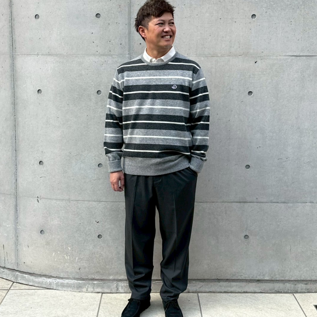 CLUBHAUS Lambs Wool Saddle Shoulder Sweater - G