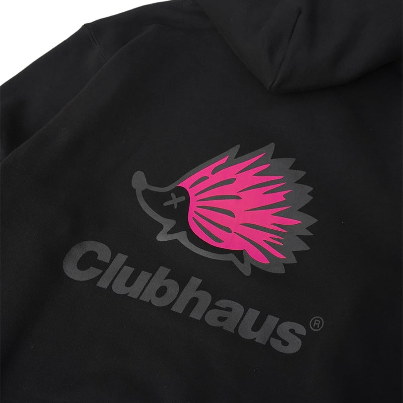 メンズウェア CLUBHAUS NeonWedgehog Hoodie - Pink 2XL CLUBHAUS NeonWedgehog Hoodie - Pink | CLUBHAUS
