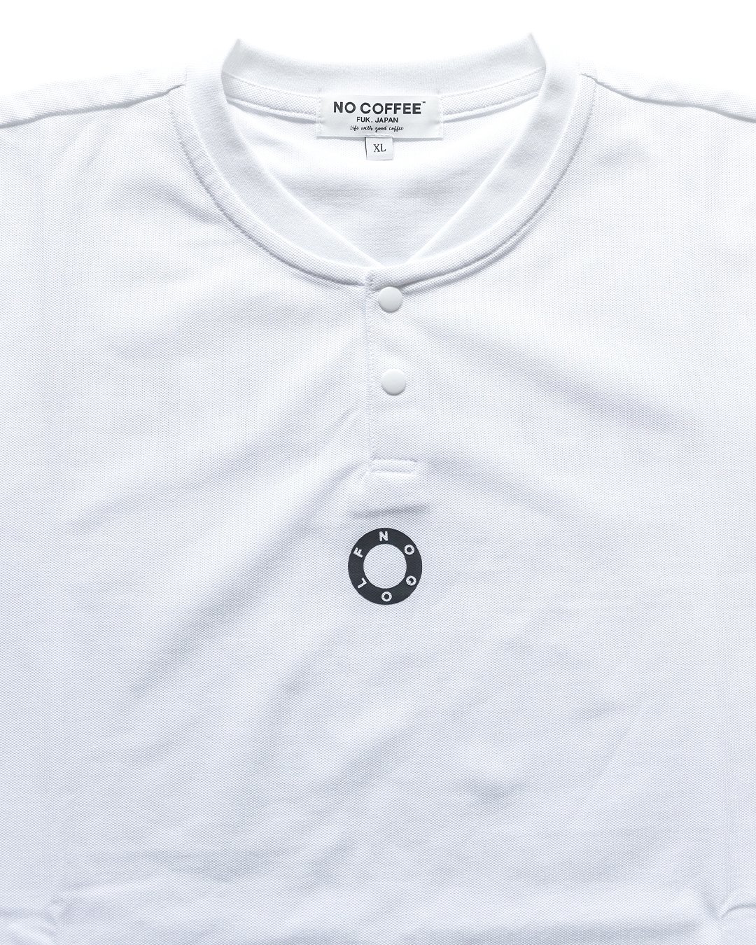 【ホワイト M】NO GOLF HENRY NECK POLO SHIRT NO GOLF HENRY NECK POLO SHIRT SS COOLMAX - Whit