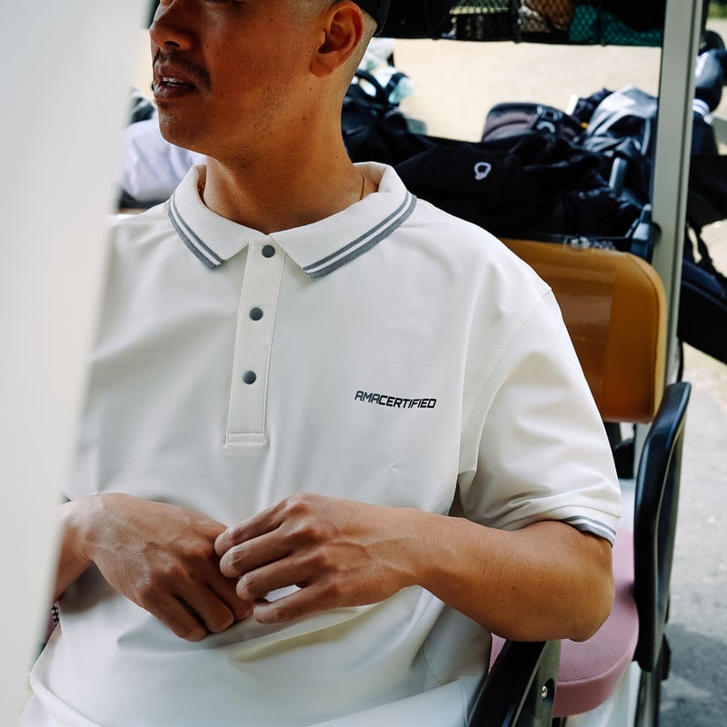 メンズウェア TAION CLUBHAUS Jersey Polo White TAION Jersey Polo CLUBHAUS custom - White | CLU