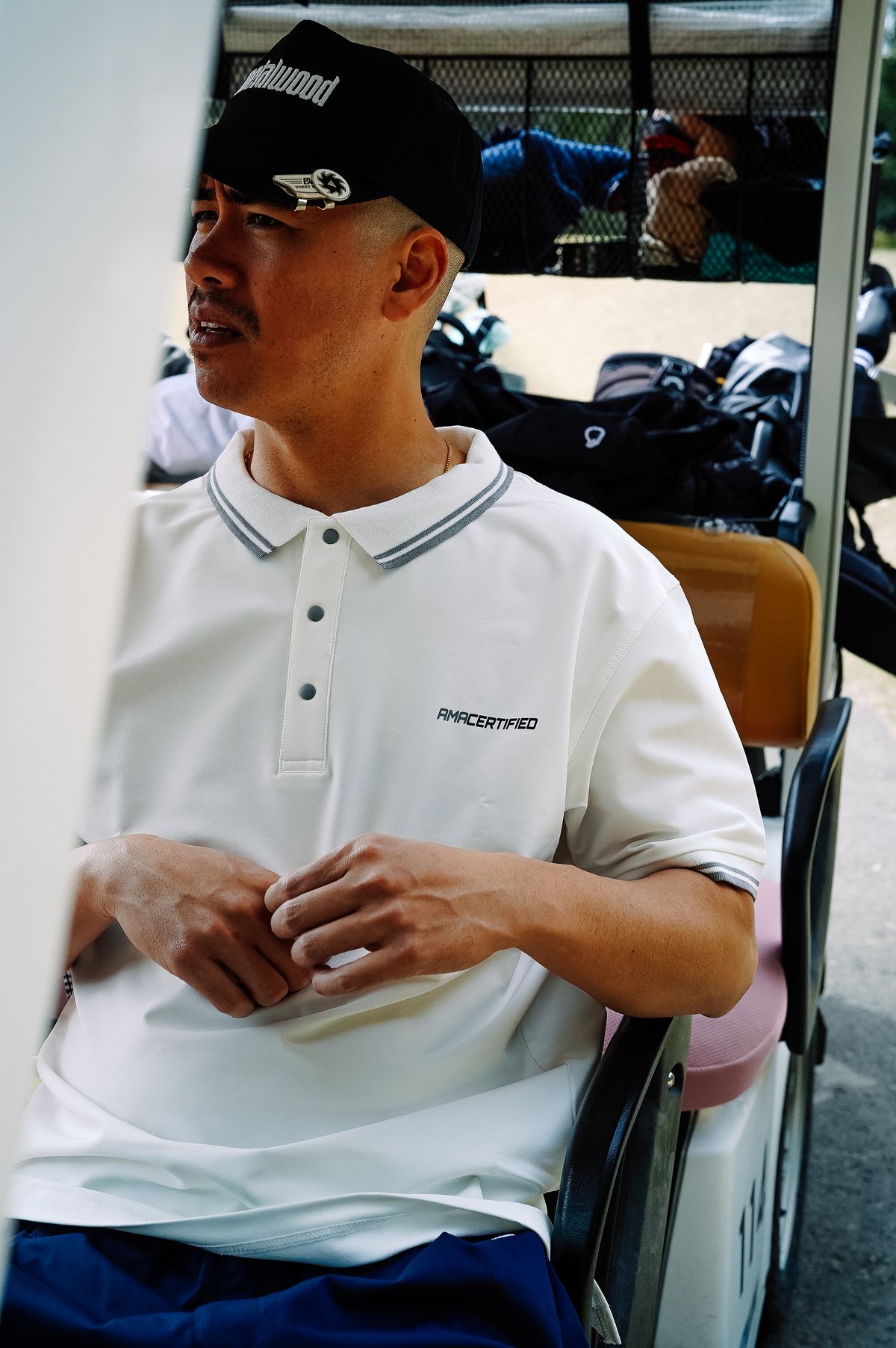 TAION Jersey Polo CLUBHAUS custom - White | CLU