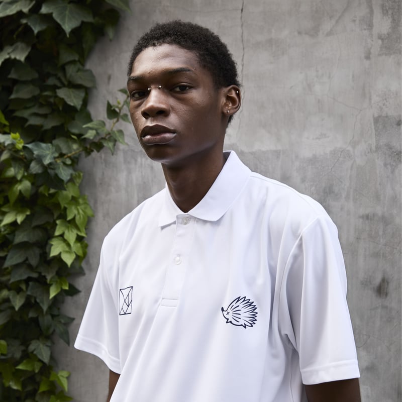 ○CLUBHAUS×TANGRAM 5th Anniv. Polo - White | CLU